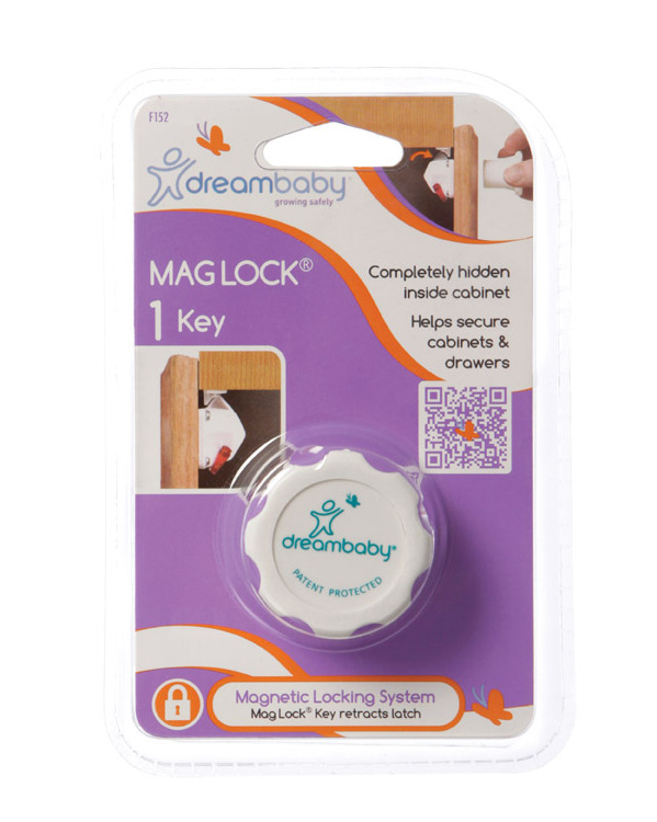 Key DreamBaby 4 Mag Lock Child Proof Safety Magnetic Cabinet Door Locks L150 