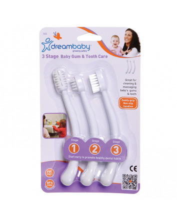 TOOTHBRUSH SET 3 STAGE- WHITE - NEW
