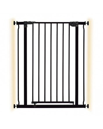 LIBERTY XTRA-TALL SECURITY GATE WITH SMART STAY-OPEN FEATURE - BLACK
