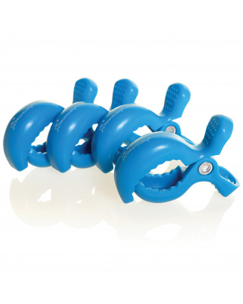 STROLLERBUDDY® STROLLER CLIPS 4 PACK - DARK/ROYAL BLUE