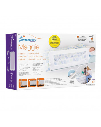 Maggie Bed Rail - Fits Recessed Flat and Slat Bed Bases - White